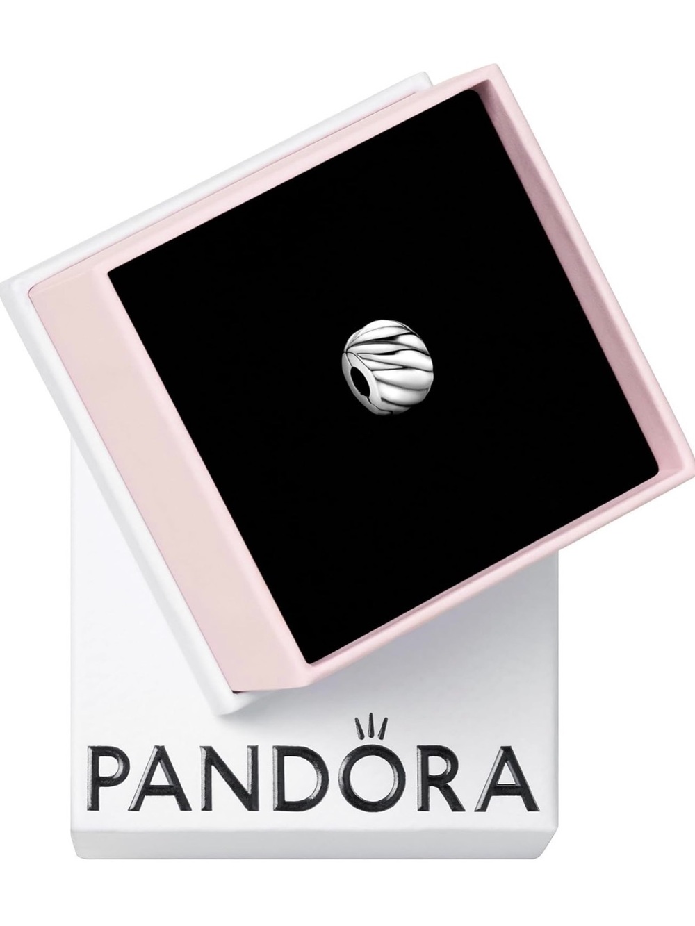 Pandora Polished Feathered Clip Charm Sterling Silver 925 Retired